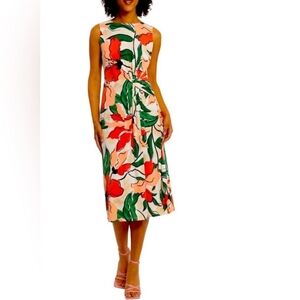 Maggy London Vibrant Floral Midi Dress